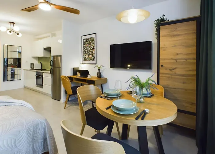 Atmospheric For 3 People In With Desk For Remote Work By Renters Apartment Warsaw